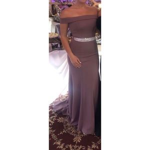 Aspeed off the shoulder gown